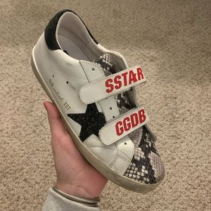GOLDEN GOOSE: Old School Edit Sneakers with Snake